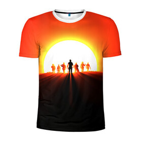 Мужская футболка 3D спортивная с принтом Sun , 100% полиэстер с улучшенными характеристиками | приталенный силуэт, круглая горловина, широкие плечи, сужается к линии бедра | red dead redemption | red dead redemption 2 | дикий запад | ковбои