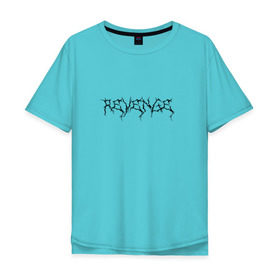 Мужская футболка хлопок Oversize с принтом XXXTENTACION REVENGE , 100% хлопок | свободный крой, круглый ворот, “спинка” длиннее передней части | new collection | rap | revenge | xxx | xxxtentacion