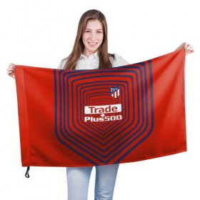 Флаг 3D с принтом Atletico Madrid Original #2 , 100% полиэстер | плотность ткани — 95 г/м2, размер — 67 х 109 см. Принт наносится с одной стороны | атлетико мадрид | эмблема