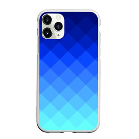 Чехол для iPhone 11 Pro матовый с принтом Blue geometria , Силикон |  | Тематика изображения на принте: blue | geometria | абстракция | бирюза | бирюзовый | геометрия | куб | синий