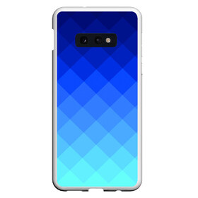 Чехол для Samsung S10E с принтом Blue geometria , Силикон | Область печати: задняя сторона чехла, без боковых панелей | Тематика изображения на принте: blue | geometria | абстракция | бирюза | бирюзовый | геометрия | куб | синий