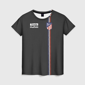 Женская футболка 3D с принтом Atletico Madrid Original #4 , 100% полиэфир ( синтетическое хлопкоподобное полотно) | прямой крой, круглый вырез горловины, длина до линии бедер | атлетико мадрид | эмблема
