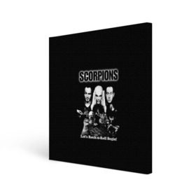 Холст квадратный с принтом Группа Scorpions , 100% ПВХ |  | scorpions | группа | скорпионс | хард | хардрок