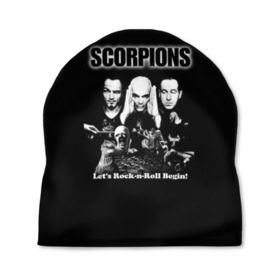 Шапка 3D с принтом Группа Scorpions , 100% полиэстер | универсальный размер, печать по всей поверхности изделия | scorpions | группа | скорпионс | хард | хардрок