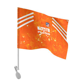 Флаг для автомобиля с принтом Atletico Madrid Original #5 , 100% полиэстер | Размер: 30*21 см | атлетико мадрид | полосы | эмблема