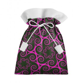 Подарочный 3D мешок с принтом Розовые цветы , 100% полиэстер | Размер: 29*39 см | Тематика изображения на принте: pink | кружева | лепестки | розовый | спираль | узор | фрактал | цветки | цветок | цветы