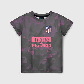 Детская футболка 3D с принтом Atletico Madrid Original #8 , 100% гипоаллергенный полиэфир | прямой крой, круглый вырез горловины, длина до линии бедер, чуть спущенное плечо, ткань немного тянется | атлетико мадрид | полигоны | эмблема