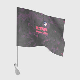 Флаг для автомобиля с принтом Atletico Madrid Original #8 , 100% полиэстер | Размер: 30*21 см | атлетико мадрид | полигоны | эмблема