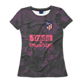 Женская футболка 3D с принтом Atletico Madrid Original #8 , 100% полиэфир ( синтетическое хлопкоподобное полотно) | прямой крой, круглый вырез горловины, длина до линии бедер | атлетико мадрид | полигоны | эмблема