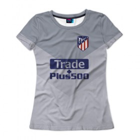 Женская футболка 3D с принтом Atletico Madrid Original #9 , 100% полиэфир ( синтетическое хлопкоподобное полотно) | прямой крой, круглый вырез горловины, длина до линии бедер | 