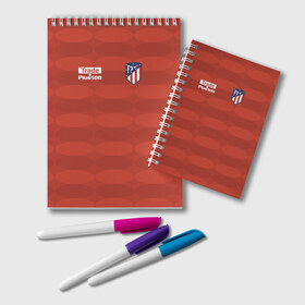 Блокнот с принтом Atletico Madrid Original #10 , 100% бумага | 48 листов, плотность листов — 60 г/м2, плотность картонной обложки — 250 г/м2. Листы скреплены удобной пружинной спиралью. Цвет линий — светло-серый
 | атлетико мадрид | эмблема