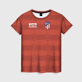 Женская футболка 3D с принтом Atletico Madrid Original #10 , 100% полиэфир ( синтетическое хлопкоподобное полотно) | прямой крой, круглый вырез горловины, длина до линии бедер | атлетико мадрид | эмблема