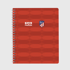 Тетрадь с принтом Atletico Madrid Original #10 , 100% бумага | 48 листов, плотность листов — 60 г/м2, плотность картонной обложки — 250 г/м2. Листы скреплены сбоку удобной пружинной спиралью. Уголки страниц и обложки скругленные. Цвет линий — светло-серый
 | Тематика изображения на принте: атлетико мадрид | эмблема