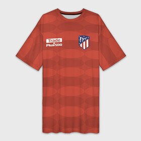 Платье-футболка 3D с принтом Atletico Madrid Original 10 ,  |  | Тематика изображения на принте: атлетико мадрид | эмблема