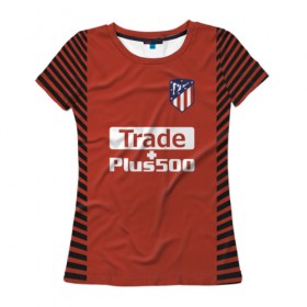 Женская футболка 3D с принтом Atletico Madrid Original #12 , 100% полиэфир ( синтетическое хлопкоподобное полотно) | прямой крой, круглый вырез горловины, длина до линии бедер | 