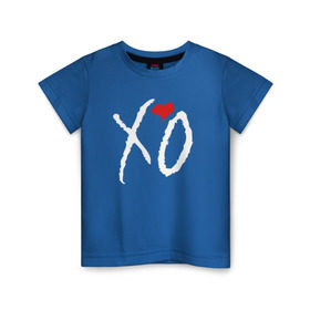 Детская футболка хлопок с принтом XO , 100% хлопок | круглый вырез горловины, полуприлегающий силуэт, длина до линии бедер | the weeknd