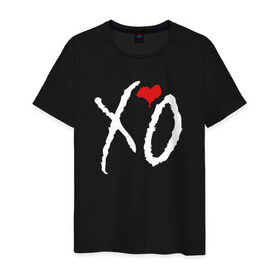 Мужская футболка хлопок с принтом XO , 100% хлопок | прямой крой, круглый вырез горловины, длина до линии бедер, слегка спущенное плечо. | Тематика изображения на принте: the weeknd