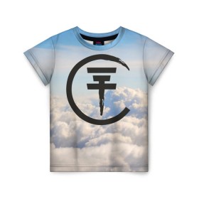 Детская футболка 3D с принтом Clouds Tokio Hotel , 100% гипоаллергенный полиэфир | прямой крой, круглый вырез горловины, длина до линии бедер, чуть спущенное плечо, ткань немного тянется | Тематика изображения на принте: bill kaulitz | tokio hotel | билл каулиц