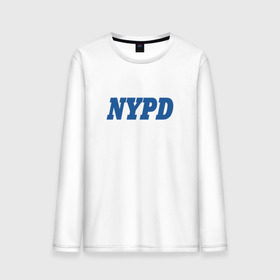 Мужской лонгслив хлопок с принтом NYPD , 100% хлопок |  | new york police department | департамент | нью йорк