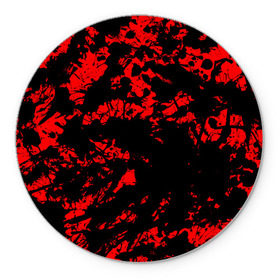Коврик круглый с принтом Красные краски , резина и полиэстер | круглая форма, изображение наносится на всю лицевую часть | abstraction | абстракция красок | брызги красок | краска | красные краски | потертость красок | разводы красок | черно белый