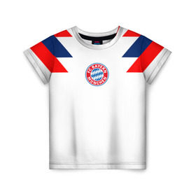 Детская футболка 3D с принтом Bayern Munchen - FC Bayern , 100% гипоаллергенный полиэфир | прямой крой, круглый вырез горловины, длина до линии бедер, чуть спущенное плечо, ткань немного тянется | 0x000000123 | bayern munchen | black | fcb | football | premium | бавария мюнхен | футбол | чёрный