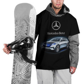 Накидка на куртку 3D с принтом Mercedes-Benz , 100% полиэстер |  | Тематика изображения на принте: kомпания производитель легковых автомобилей премиального класса | немецкое качество