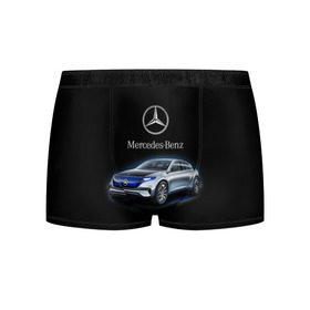 Мужские трусы 3D с принтом Mercedes-Benz , 50% хлопок, 50% полиэстер | классическая посадка, на поясе мягкая тканевая резинка | Тематика изображения на принте: kомпания производитель легковых автомобилей премиального класса | немецкое качество