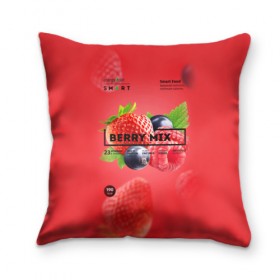 Подушка 3D с принтом Berry Mix , наволочка – 100% полиэстер, наполнитель – холлофайбер (легкий наполнитель, не вызывает аллергию). | состоит из подушки и наволочки. Наволочка на молнии, легко снимается для стирки | energy diet | nl | нл