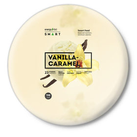 Значок с принтом Vanilla-Caramel ,  металл | круглая форма, металлическая застежка в виде булавки | Тематика изображения на принте: 