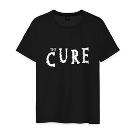 Мужская футболка хлопок с принтом The Cure , 100% хлопок | прямой крой, круглый вырез горловины, длина до линии бедер, слегка спущенное плечо. | Тематика изображения на принте: cure | британия | группы | музыка | надпись | роберт смит | роджер одоннелл | рок | саймон гэллап