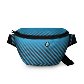 Поясная сумка 3D с принтом BMW 2018 Blue Line , 100% полиэстер | плотная ткань, ремень с регулируемой длиной, внутри несколько карманов для мелочей, основное отделение и карман с обратной стороны сумки застегиваются на молнию | bmw | автомобильные | бмв | машины