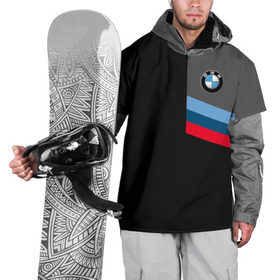 Накидка на куртку 3D с принтом BMW Brand Tricolor , 100% полиэстер |  | bmw | автомобильные | бмв | машины
