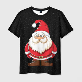 Мужская футболка 3D с принтом Санта , 100% полиэфир | прямой крой, круглый вырез горловины, длина до линии бедер | Тематика изображения на принте: christmas | new year | дед мороз | елка | зима | клаус | метель | мороз | новый год | праздник | рождество | санта | снег | снеговик | снегурочка