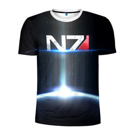 Мужская футболка 3D спортивная с принтом N7: Мафия на Цитадели , 100% полиэстер с улучшенными характеристиками | приталенный силуэт, круглая горловина, широкие плечи, сужается к линии бедра | день n7 | мафия | спецподразделение | цитадель