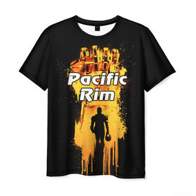 Мужская футболка 3D с принтом Тихоокеанский рубеж , 100% полиэфир | прямой крой, круглый вырез горловины, длина до линии бедер | action | adventure | pacific rim | боевик | егерь | кайдзю | монстр