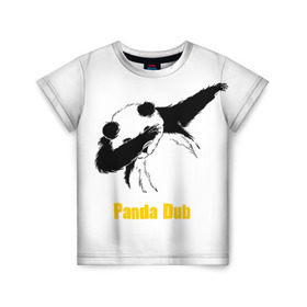 Детская футболка 3D с принтом Panda dub , 100% гипоаллергенный полиэфир | прямой крой, круглый вырез горловины, длина до линии бедер, чуть спущенное плечо, ткань немного тянется | dab | dance | dub | movement | panda | движение | панда | танец
