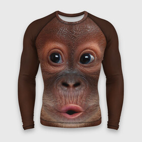 Мужской рашгард 3D с принтом Орангутанг BigFace ,  |  | bigface | глаза | голова | животные | лицо | обезьяна | орангутанг | рот