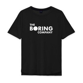 Мужская футболка хлопок Oversize с принтом The boring company , 100% хлопок | свободный крой, круглый ворот, “спинка” длиннее передней части | Тематика изображения на принте: 