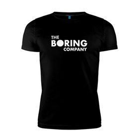 Мужская футболка премиум с принтом The boring company , 92% хлопок, 8% лайкра | приталенный силуэт, круглый вырез ворота, длина до линии бедра, короткий рукав | 