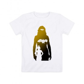 Детская футболка хлопок с принтом Необычная девушка , 100% хлопок | круглый вырез горловины, полуприлегающий силуэт, длина до линии бедер | 