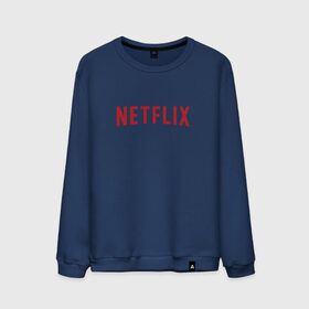 Мужской свитшот хлопок с принтом Netflix , 100% хлопок |  | logo | netflix | netflix logo | нетфликс | нэтфликс | сериалы | телевидение | фанат сериалов