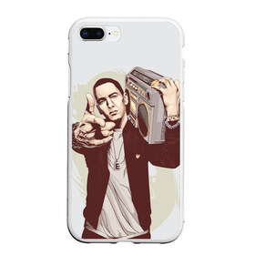 Чехол для iPhone 7Plus/8 Plus матовый с принтом Eminem Art , Силикон | Область печати: задняя сторона чехла, без боковых панелей | art | eminem | hip hop | rap | rap god | арт | брюс | бумбокс | маршалл | мэтерс | рэп | хим хоп | эминем