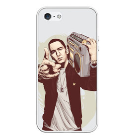 Чехол для iPhone 5/5S матовый с принтом Eminem Art , Силикон | Область печати: задняя сторона чехла, без боковых панелей | Тематика изображения на принте: art | eminem | hip hop | rap | rap god | арт | брюс | бумбокс | маршалл | мэтерс | рэп | хим хоп | эминем