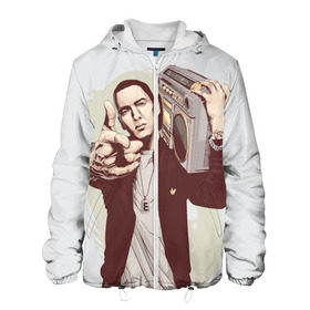 Мужская куртка 3D с принтом Eminem Art , ткань верха — 100% полиэстер, подклад — флис | прямой крой, подол и капюшон оформлены резинкой с фиксаторами, два кармана без застежек по бокам, один большой потайной карман на груди. Карман на груди застегивается на липучку | Тематика изображения на принте: art | eminem | hip hop | rap | rap god | арт | брюс | бумбокс | маршалл | мэтерс | рэп | хим хоп | эминем
