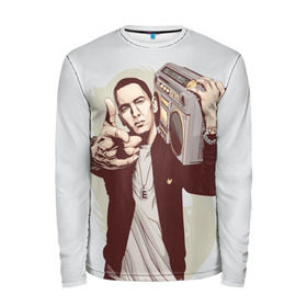 Мужской лонгслив 3D с принтом Eminem Art , 100% полиэстер | длинные рукава, круглый вырез горловины, полуприлегающий силуэт | Тематика изображения на принте: art | eminem | hip hop | rap | rap god | арт | брюс | бумбокс | маршалл | мэтерс | рэп | хим хоп | эминем