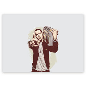 Поздравительная открытка с принтом Eminem Art , 100% бумага | плотность бумаги 280 г/м2, матовая, на обратной стороне линовка и место для марки
 | Тематика изображения на принте: art | eminem | hip hop | rap | rap god | арт | брюс | бумбокс | маршалл | мэтерс | рэп | хим хоп | эминем