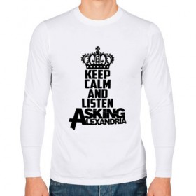 Мужской лонгслив хлопок с принтом Keep calm and listen AA , 100% хлопок |  | aa | alexandria | asking | аа | александрия | аликсандрия | аскен | аскин | аскинг | бен брюс | группа | дэнни уорсноп | метал | музыка | пост | рок | хэви | электроникор