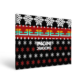 Холст прямоугольный с принтом Праздничный Imagine Dragons , 100% ПВХ |  | Тематика изображения на принте: альтернативный | американская | группа | драгонс | имеджин | инди | индирок | новогодний | поп | рождество | рок | свитер | электроник