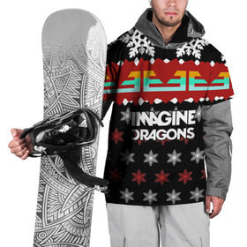 Накидка на куртку 3D с принтом Праздничный Imagine Dragons , 100% полиэстер |  | альтернативный | американская | группа | драгонс | имеджин | инди | индирок | новогодний | поп | рождество | рок | свитер | электроник