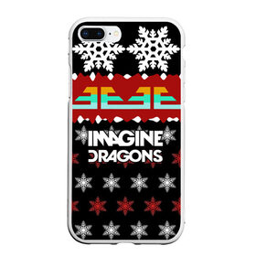 Чехол для iPhone 7Plus/8 Plus матовый с принтом Праздничный Imagine Dragons , Силикон | Область печати: задняя сторона чехла, без боковых панелей | альтернативный | американская | группа | драгонс | имеджин | инди | индирок | новогодний | поп | рождество | рок | свитер | электроник